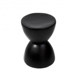 STOOL- Black Hourglass Shape