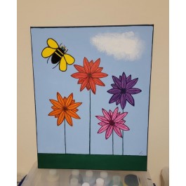 PAINTING-Glorious Day LAF |Bee, (1)Cloud, & (4) Flowers