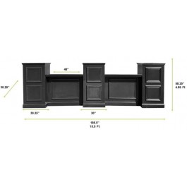 Painted Windowpane 5Piece Tall Modular Bar