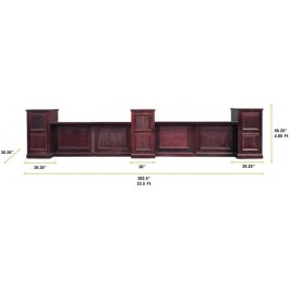 Mahogany Windowpane 7Piece Modular Bar