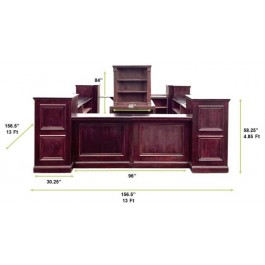 Mahogany Windowpane 13Piece Modular Bar (Square W/Back Bar)