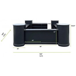 Black Tub 12Piece Modular Bar (Square)