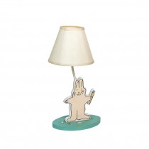CHILDREN'S LAMP- Painted Rabbit Holding A Carrot