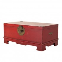TRUNK/COFFEE TABLE-RED LACQUAR