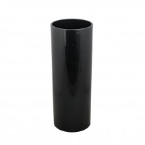 VASE-Tall Black Glass Cylinder