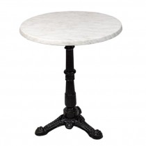 TABLE-CAFE-FAUX MARBLE-IRON BA