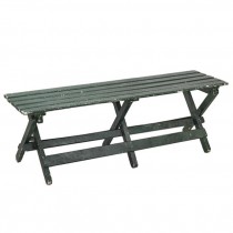 BENCH-Slatted-Greenish-Gray Color-Rustic
