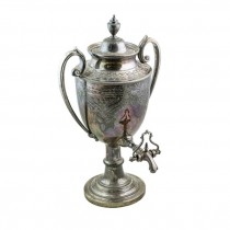 COFFEE URN-Etched Silver W/Large Side Handles