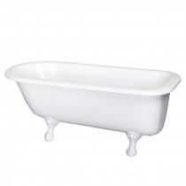 CLAW FOOT BATH TUB-White Fiberglass