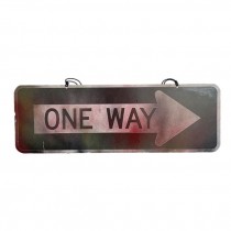 (83150192)SIGN-RAF Distressed "One Way" Sign
