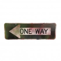 (83150193)SIGN-LAF Distressed "One Way" Sign