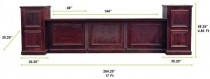 Mahogany Windowpane 5Piece Wide Modular Bar