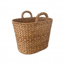 (25030075)BASKET-Woven Jute Basket w|2 Handles-17"H