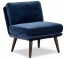 ACCENT CHAIR-MCM/Armless Upholstered W/Wood Leg