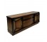 (40870183)DRESSER-Long Horizontal Dark Wood Finish w|(2) Doors & (3) Drawers-Gold Heart Scroll Hardware