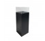 (40360724)PEDESTAL-Short Acrylic Top w|Black Laminate Base-18"Sq