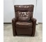 Distressed Brown Leather Recliner