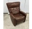 Distressed Brown Leather Recliner