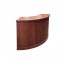 BAR-Curved Stained Wood Bar w|Vertical Panels