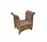 FOOT STOOL-Brown Wicker w|Curved Arms