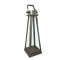 LANTERN-Chrome "Teepee" Shaped Lantern w|Glass