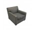 CLUB CHAIR-Charcoal Tweed Square Arm