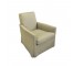 CLUB CHAIR-Box Frame Green/Taupe Box Pattern Arm Chair w|Skirt