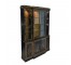 HUTCH-Vintage Asian Chinoiserie Black Lacquered Hand-Painted Hutch