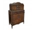 DRESSER-Victorian Style Bonnet Top Wood Dresser w|Brass Detail