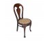 SIDE CHAIR-Balloon Back w|Vase Splat Back & Circular Floral Seat