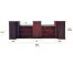 Mahogany Windowpane 5Piece Tall Modular Bar