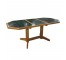 (40608907)DINING TABLE-Long Octagonal Green Tile Top Dining Table