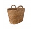 (25030075)BASKET-Woven Jute Basket w|2 Handles-17"H