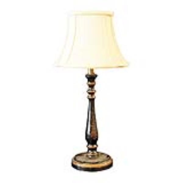 LAMP-TBL-PR-28"BLK W/BRN FLORA