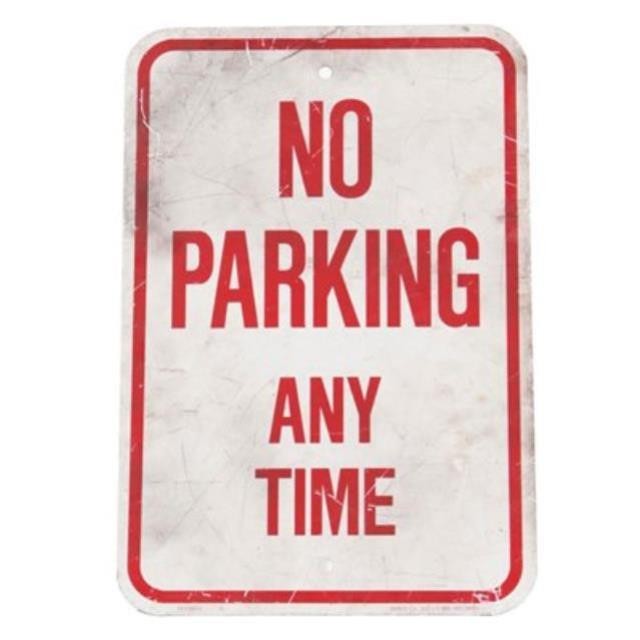 SIGN-NO PARKING ANY TIME-12X18-ALUM