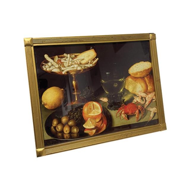 (85050171)PRINT-Still Life Art-Figs, Olives, Bread & Lobster