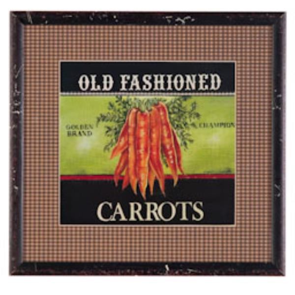 PRINT-18"SQ-CARROTS-BLK FRAME