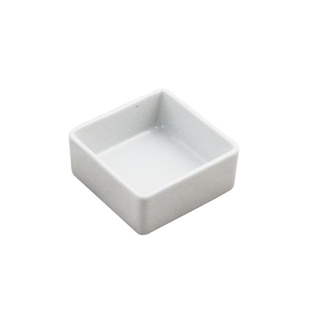 Small SQ White Dish W/Edge