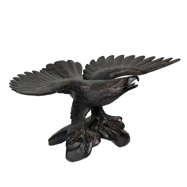 SCULPTURE-(LAF) Wooden Eagle W/Wings Extended