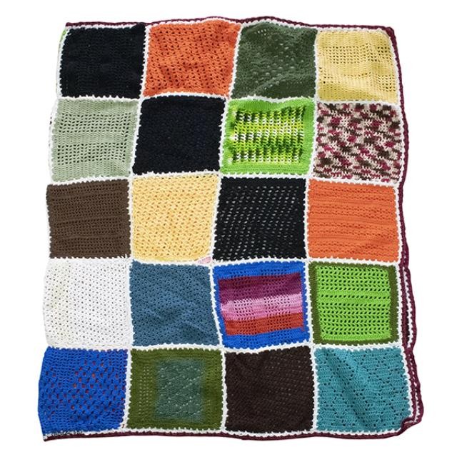 THROW BLANKET-Crochet-Multi Colored