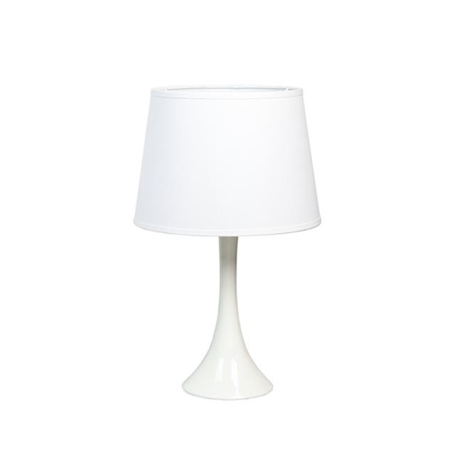 TABLE LAMP-Simple White Ceramic