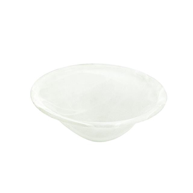 DECORATIVE BOWL-White Frosted Swirls