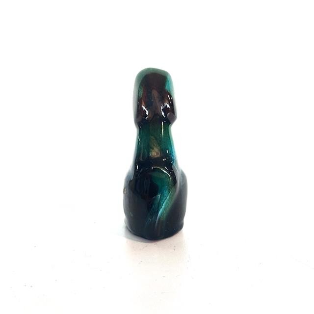 FIGURINE-Green/Brown Glazed Dog