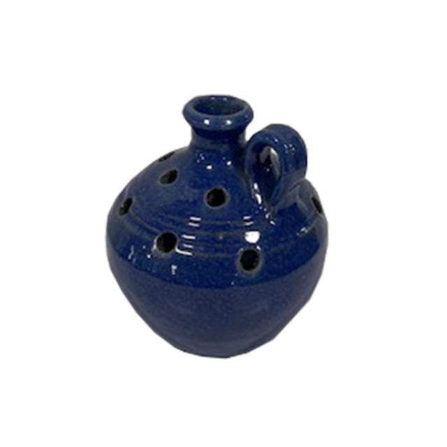 VASE-Sm. Blue Pitcher w/Multiple Holes