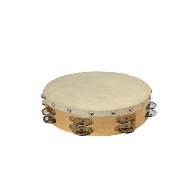 (59110011)TAMBOURINE-Natural Wood w|Off-White