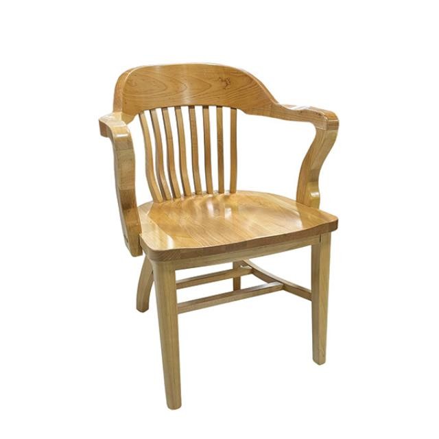 (40991046)OFFICE CHAIR-Light Oak Bank of England Arm Chair