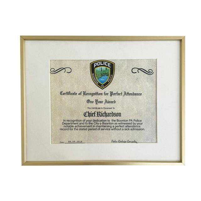 (85170071)CERTIFICATE-Perfect Attendence-PA Police