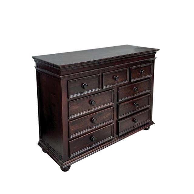 DRESSER-Modern Dark Walnut (9) Drawer Dresser