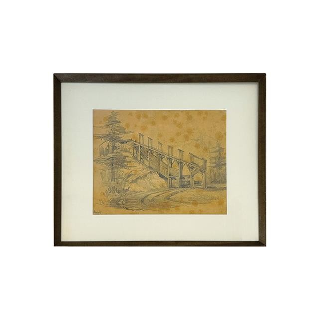 PRINT-Sketch of Rail Road & Bridge