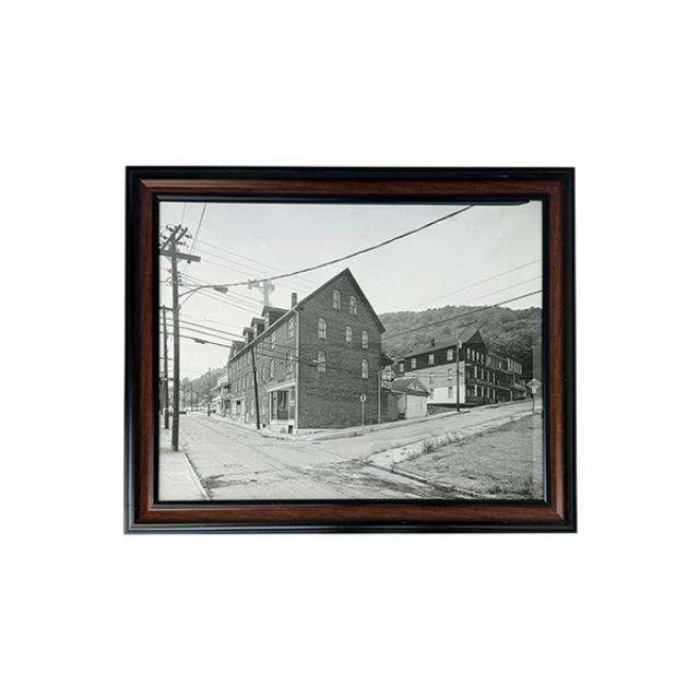 PRINT-Black & White Architectual Photo-Side of Building in Small Town